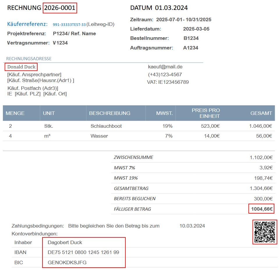 Automatische EPC-QR-Code (Girocode) Erzeugung beim Rechnungsdruck oder der PDF-Erzeugung 1 GiroCodePDF